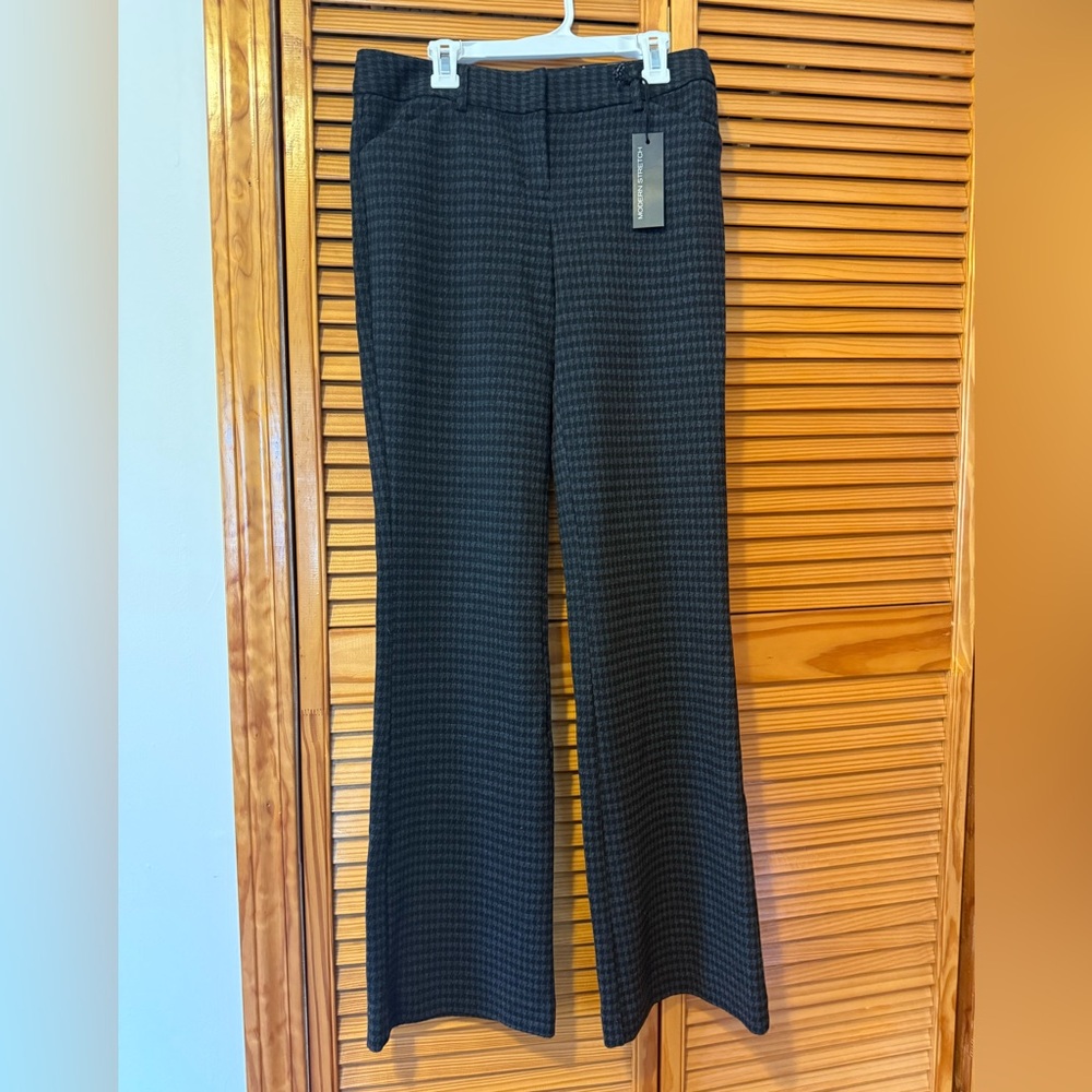 Black and Gray Houndstooth Pants